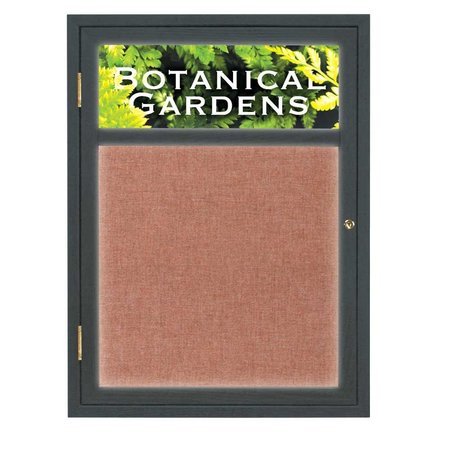 UNITED VISUAL PRODUCTS Open Faced Traditional Corkboard, 12x36" UV639A-BLACK-CORK